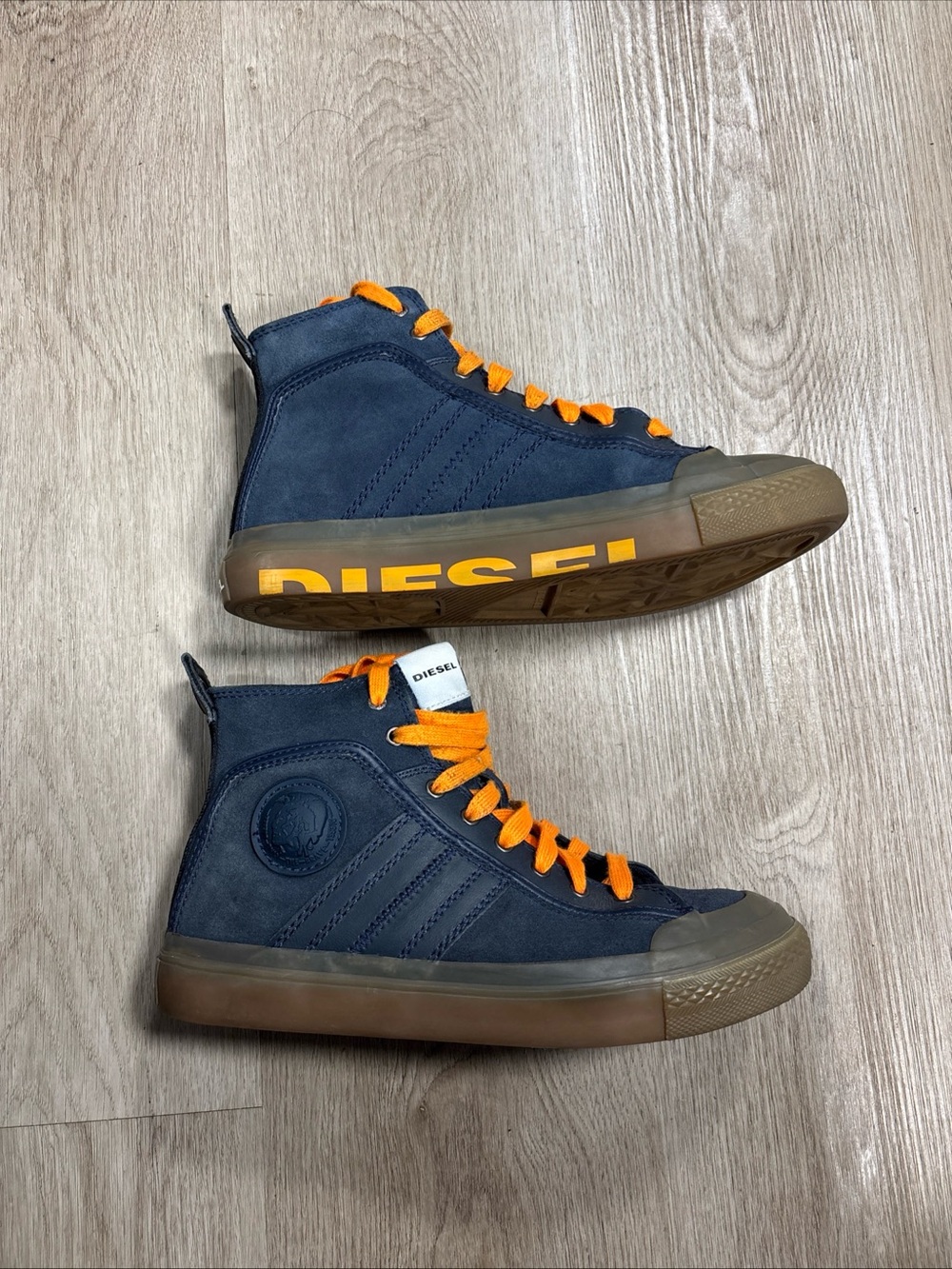 DIESEL S-ASTICO MC Logo High ut Sneakers Navy Men’s 8 Y02018 PR216 T6055